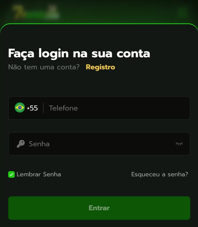 Tela simples para criar conta